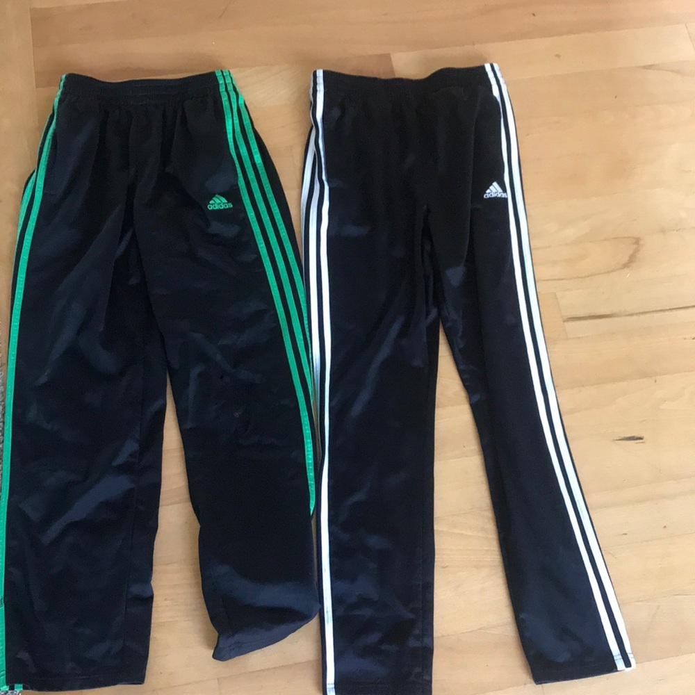 2 adidas track pants